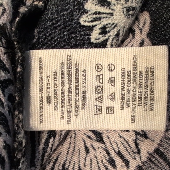 Free People‎ Hawaii Black Floral Mini Dress Size XS - Picture 6 of 12